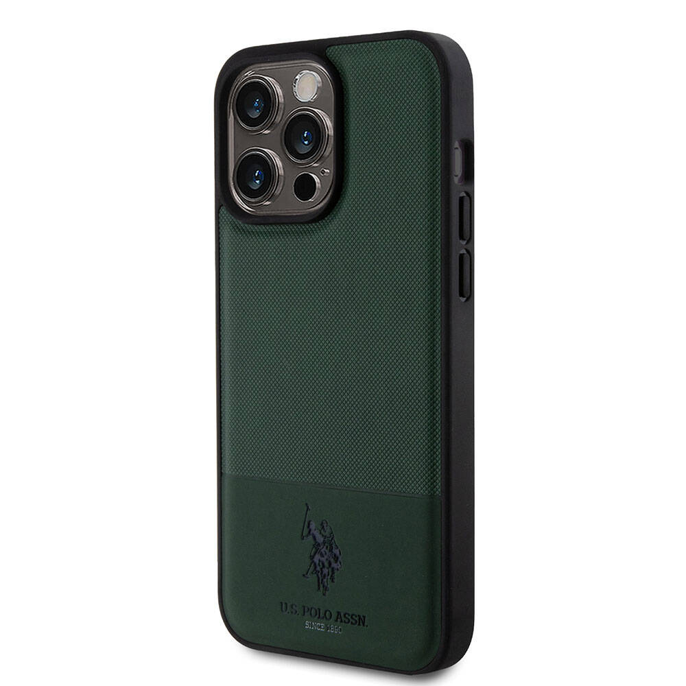 U.S. Polo Assn. iPhone 15 Pro Max Örgü Desenli Suni Deri Kılıf – Fotoğraf 14