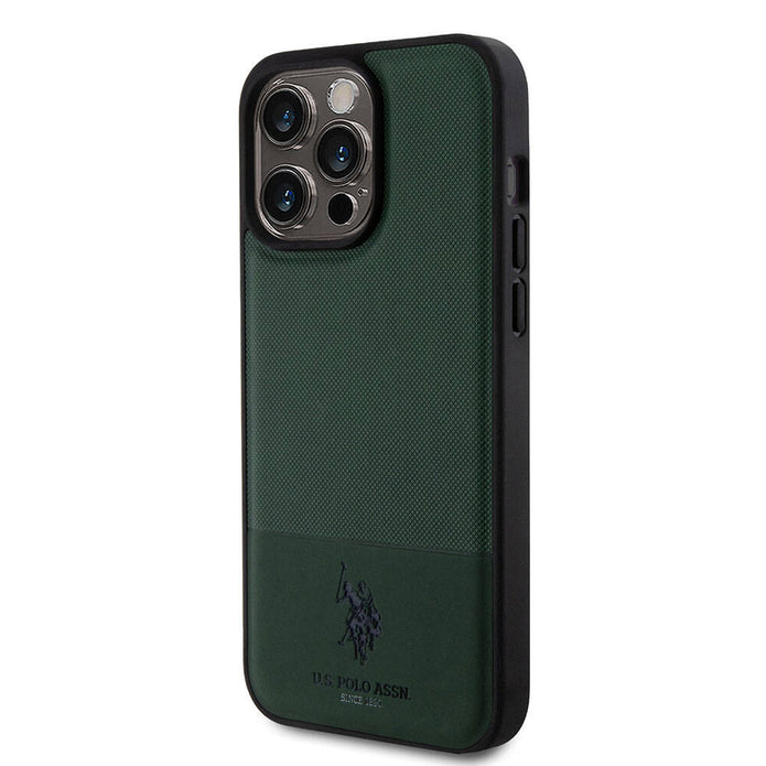 U.S. Polo Assn. iPhone 15 Pro Max Örgü Desenli Suni Deri Kılıf – Fotoğraf 14