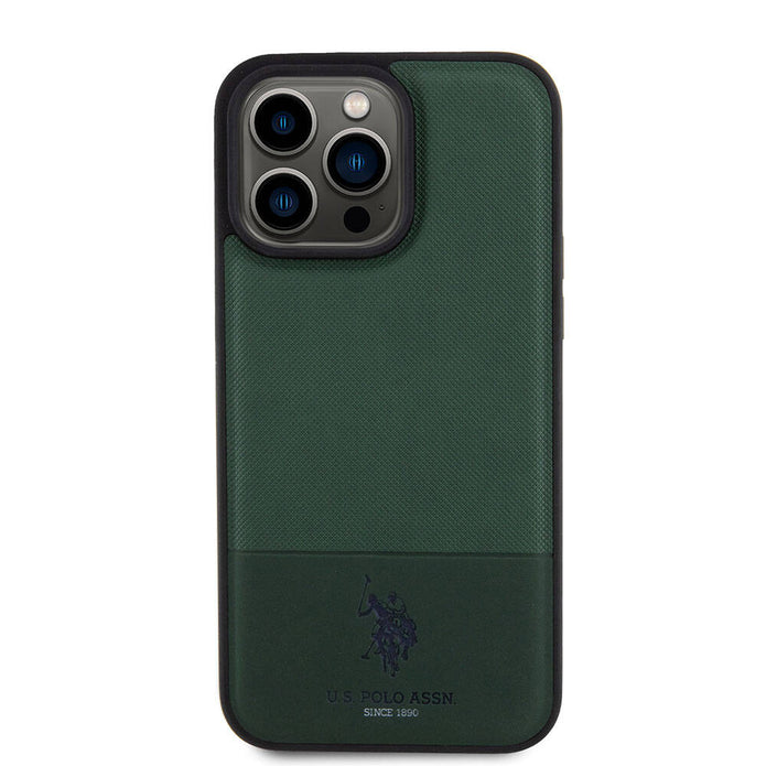 U.S. Polo Assn. iPhone 15 Pro Max Örgü Desenli Suni Deri Kılıf – Fotoğraf 15