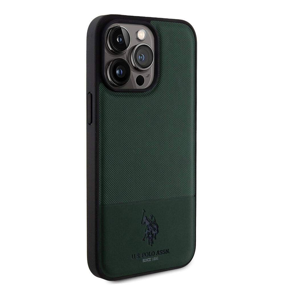 U.S. Polo Assn. iPhone 15 Pro Max Örgü Desenli Suni Deri Kılıf – Fotoğraf 16