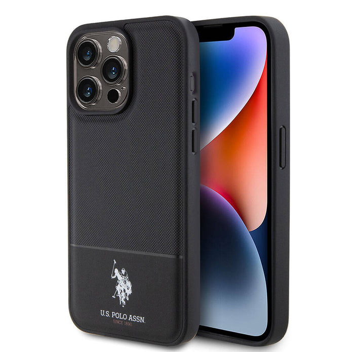 U.S. Polo Assn. iPhone 15 Pro Max Örgü Desenli Suni Deri Kılıf – Fotoğraf 7