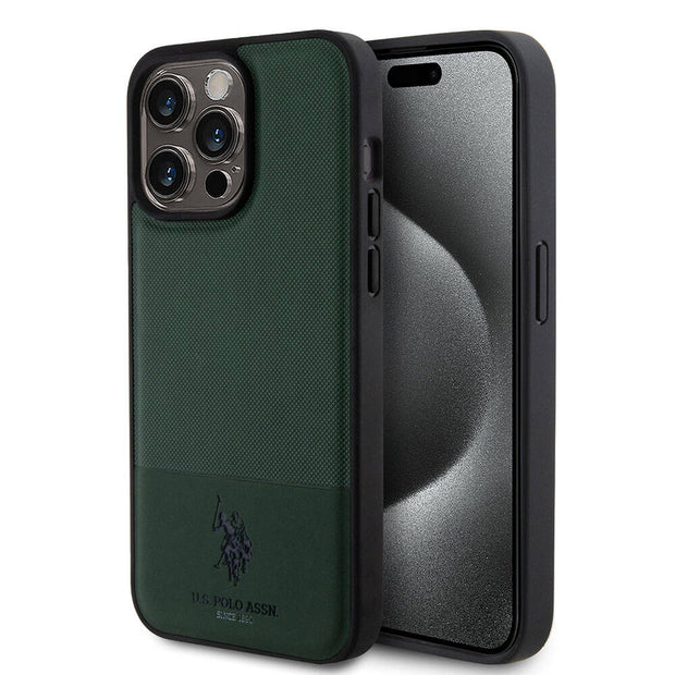 U.S. Polo Assn. iPhone 15 Pro Max Örgü Desenli Suni Deri Kılıf – Fotoğraf 13