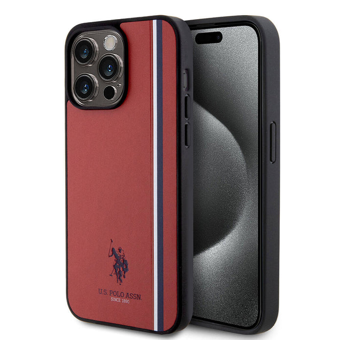U.S. Polo Assn. iPhone 15 Pro Max Üç Renk Şerit Logolu Kılıf – Fotoğraf 1