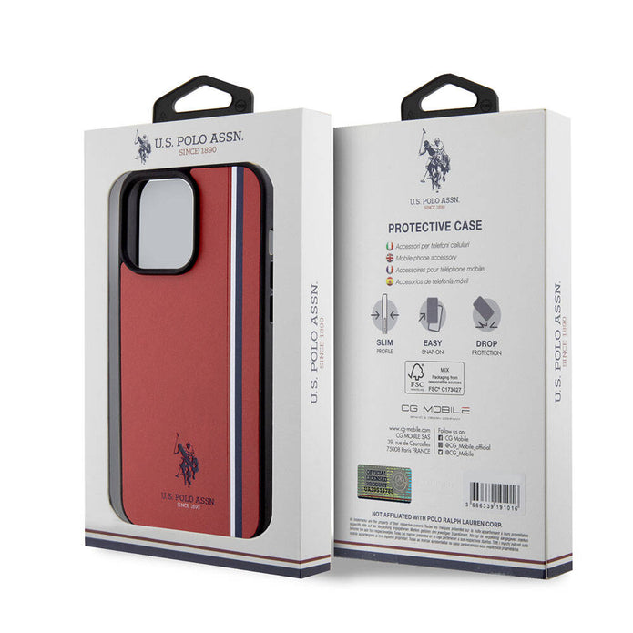 U.S. Polo Assn. iPhone 15 Pro Max Üç Renk Şerit Logolu Kılıf – Fotoğraf 6