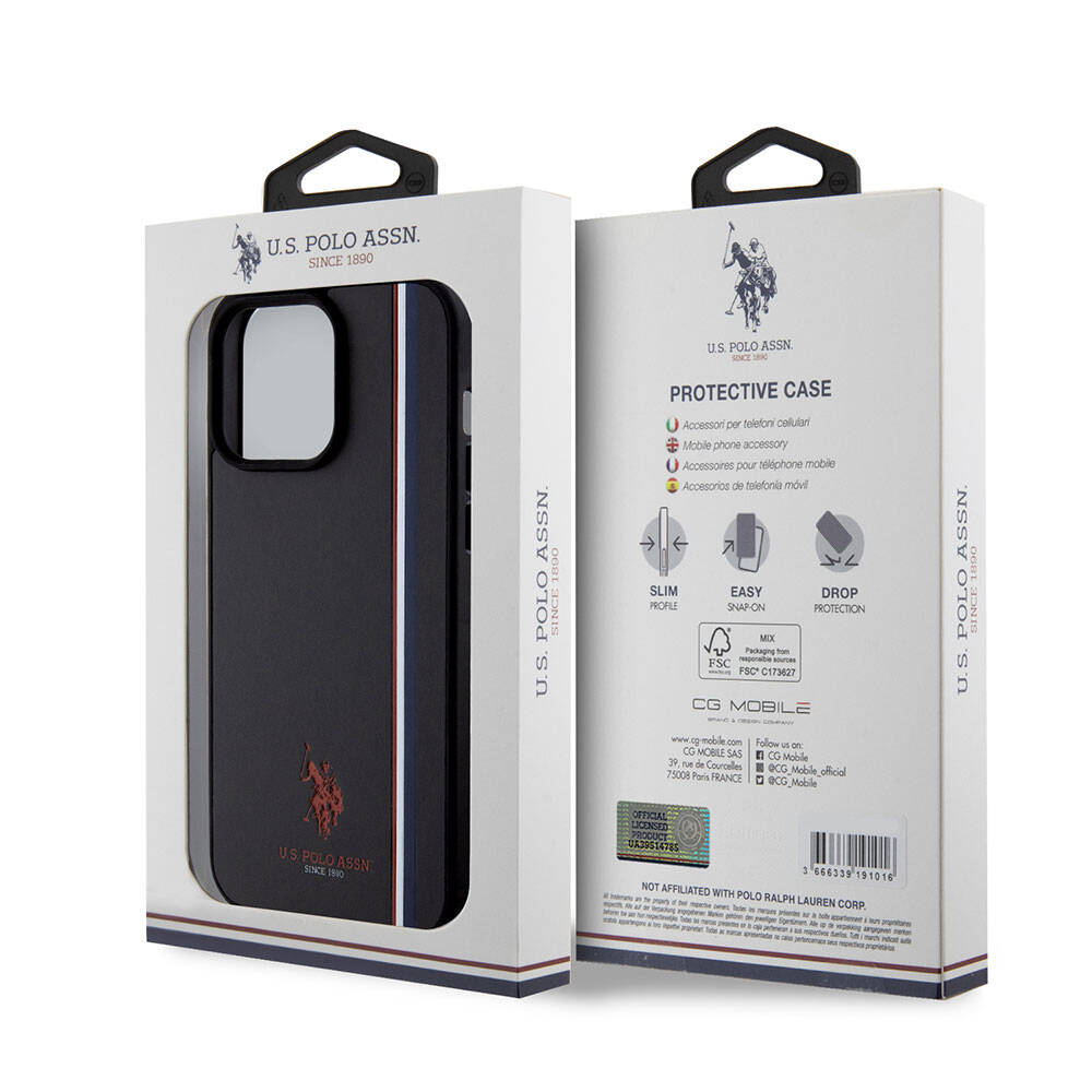 U.S. Polo Assn. iPhone 15 Pro Max Üç Renk Şerit Logolu Kılıf – Fotoğraf 12