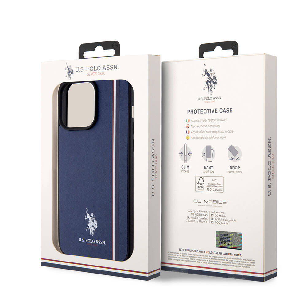 U.S. Polo Assn. iPhone 15 Pro Max Üç Renk Şerit Logolu Kılıf – Fotoğraf 18