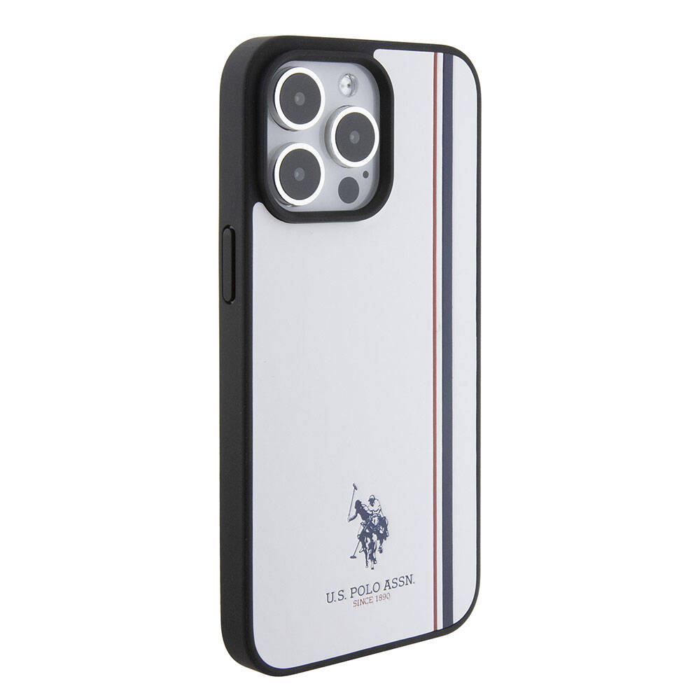 U.S. Polo Assn. iPhone 15 Pro Max Üç Renk Şerit Logolu Kılıf
