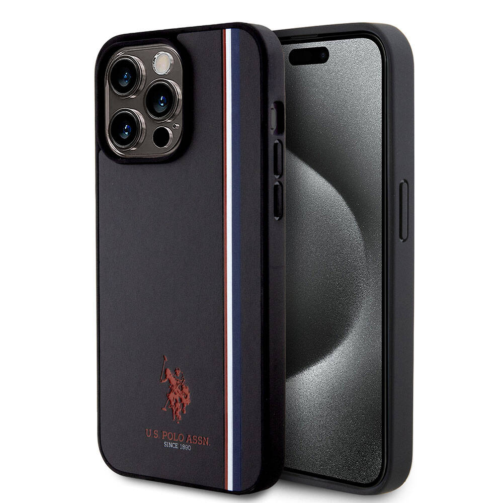 U.S. Polo Assn. iPhone 15 Pro Max Üç Renk Şerit Logolu Kılıf – Fotoğraf 7