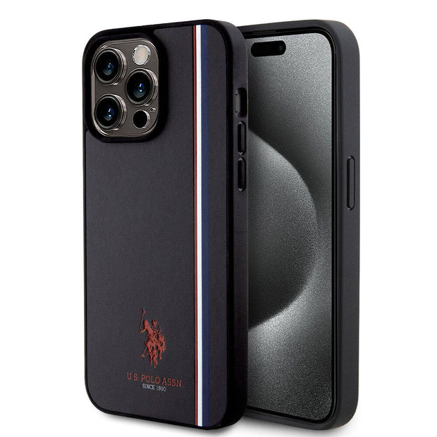 U.S. Polo Assn. iPhone 15 Pro Max Üç Renk Şerit Logolu Kılıf – Fotoğraf 7