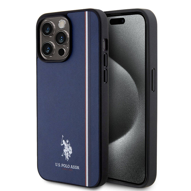 U.S. Polo Assn. iPhone 15 Pro Max Üç Renk Şerit Logolu Kılıf – Fotoğraf 13