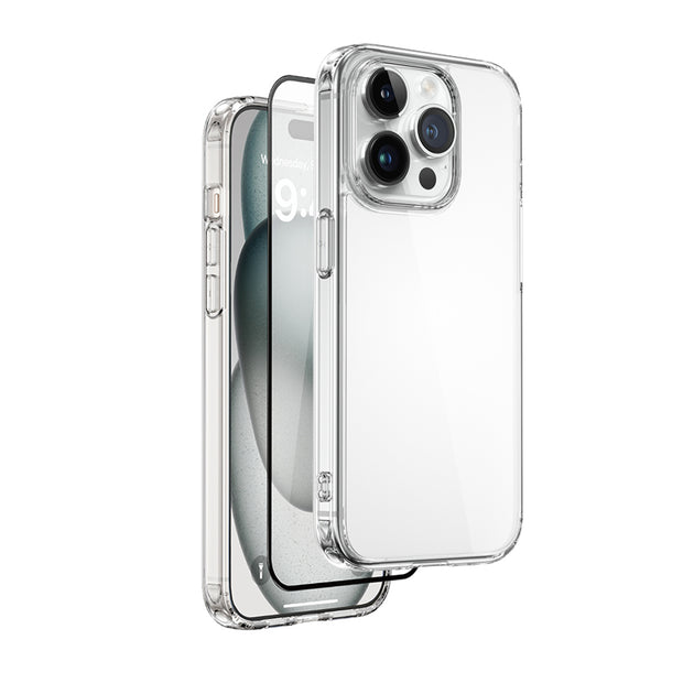 iPhone 15 Pro Wi-IP001 3'ü 1 Arada Kılıf Lens Ekran Koruyucu Koruma Seti – Fotoğraf 1
