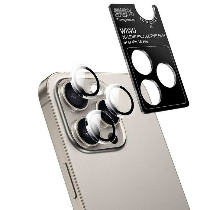 Wi‑IP002 iPhone 15 Pro Ekran ve Kamera Lens Koruyucu Set – Fotoğraf 2