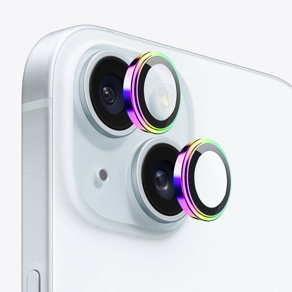 Metal Çerçeveli iPhone 15 Kamera Lens Koruyucu – Fotoğraf 1