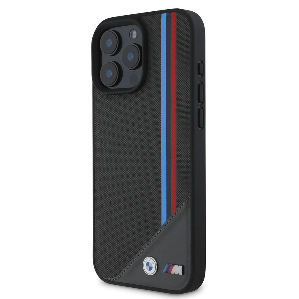 BMW iPhone 16 Meshed Tricolor Stripes MagSafe Uyumlu Kılıf – Fotoğraf 2