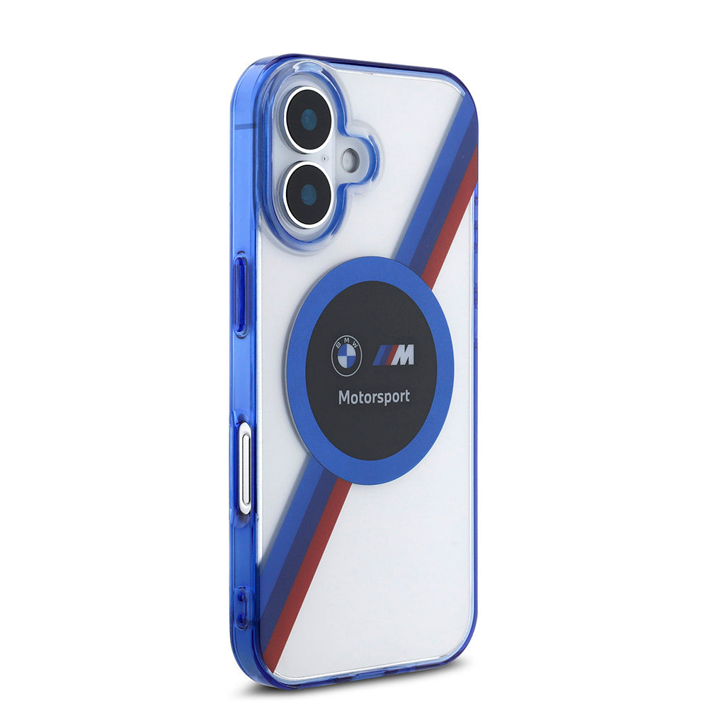 BMW iPhone 16 Motorsport Circle M Şeritli MagSafe Uyumlu Kılıf – Fotoğraf 4