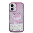 Hello Kitty iPhone 16 50. Yıldönümü Partisi Sıvılı Simli Kılıf – Fotoğraf 3