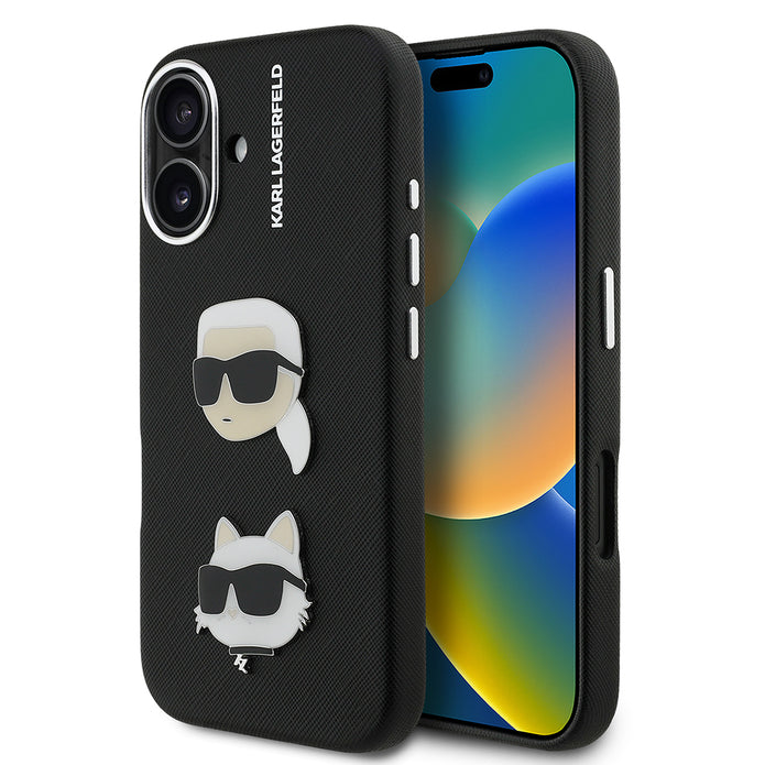Karl Lagerfeld iPhone 16 K&C Heads Pin Kılıf