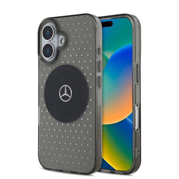 Mercedes Benz iPhone 16 Yıldız Desenli Şeffaf MagSafe Uyumlu Kılıf – Fotoğraf 1