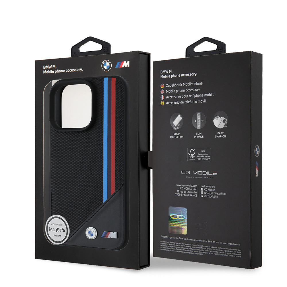 BMW iPhone 16 Pro Meshed Tricolor Stripes MagSafe Uyumlu Kılıf – Fotoğraf 6