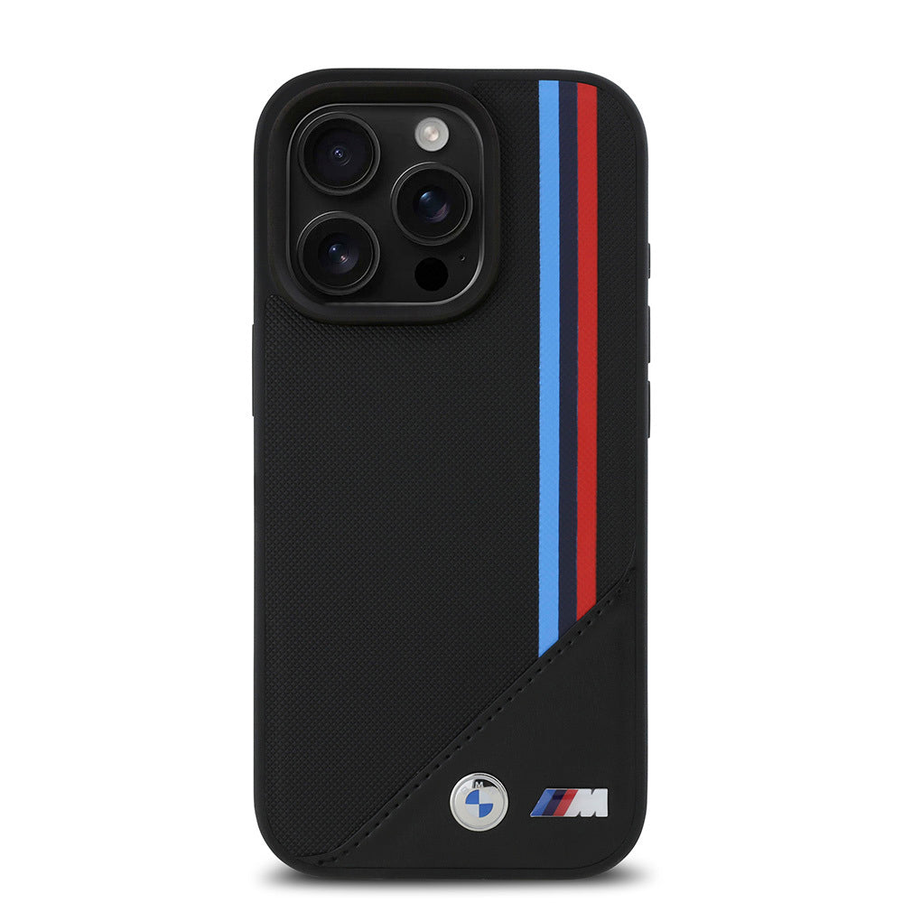 BMW iPhone 16 Pro Meshed Tricolor Stripes MagSafe Uyumlu Kılıf – Fotoğraf 3