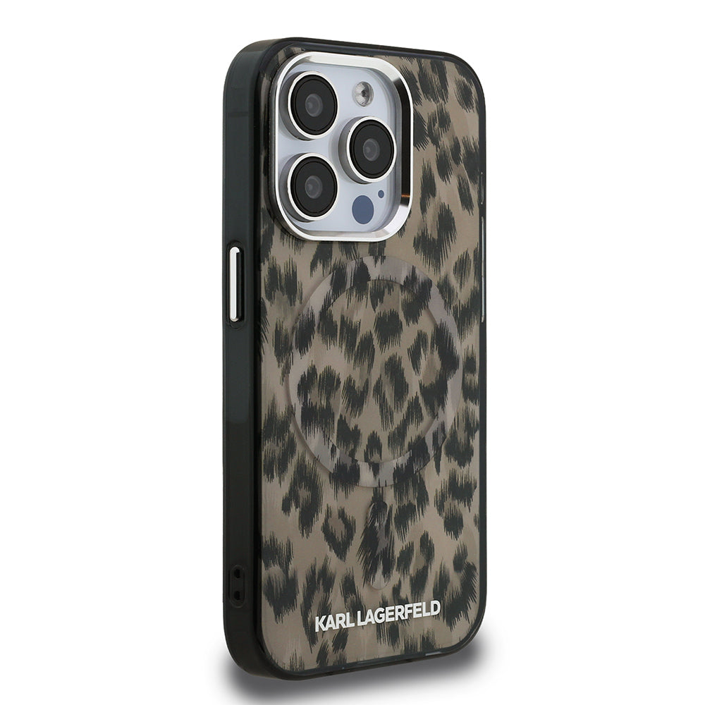 Karl Lagerfeld iPhone 16 Pro Leopar Baskılı Kılıf