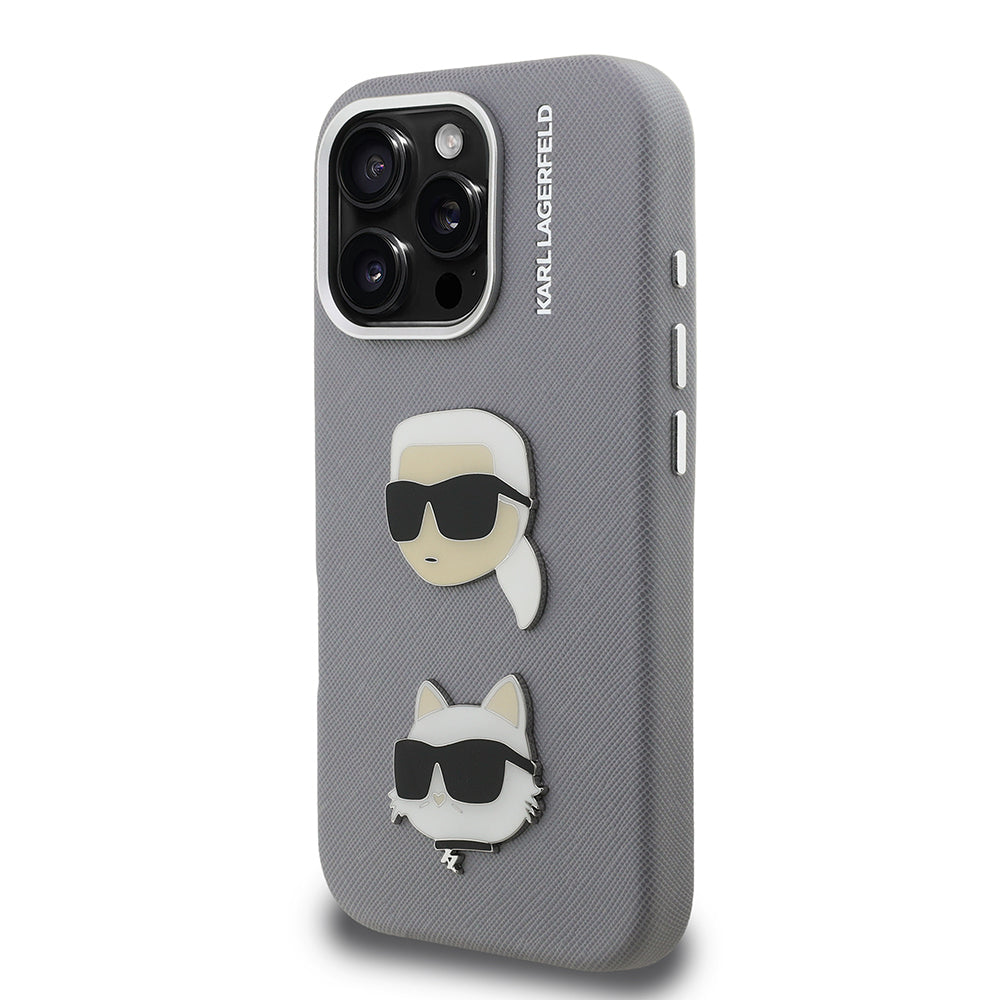 Karl Lagerfeld iPhone 16 Pro K&C Heads Pin Kılıf
