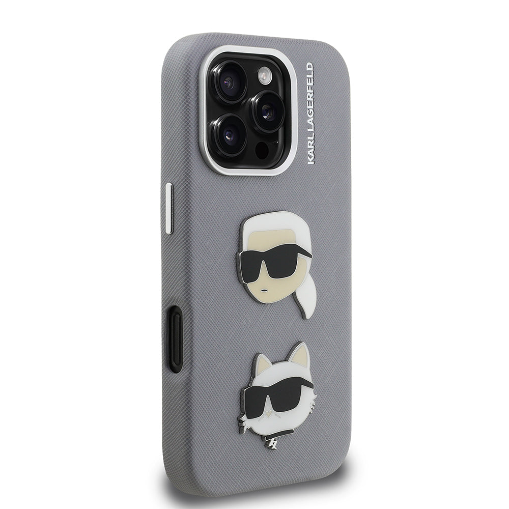 Karl Lagerfeld iPhone 16 Pro K&C Heads Pin Kılıf