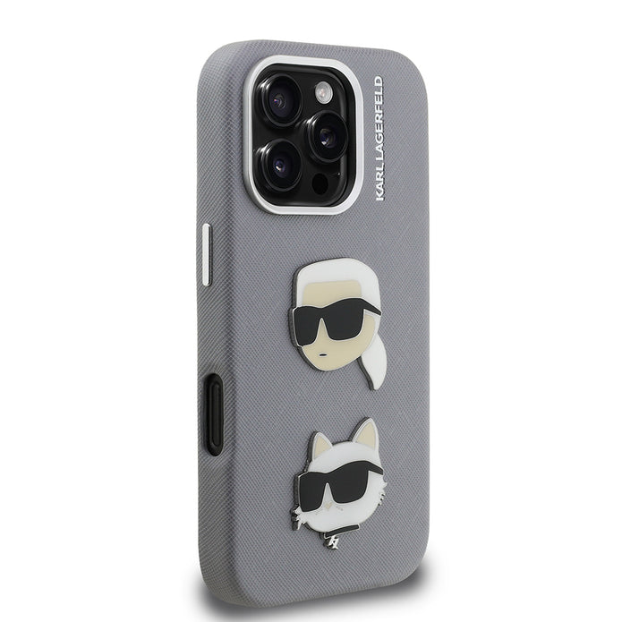 Karl Lagerfeld iPhone 16 Pro K&C Heads Pin Kılıf
