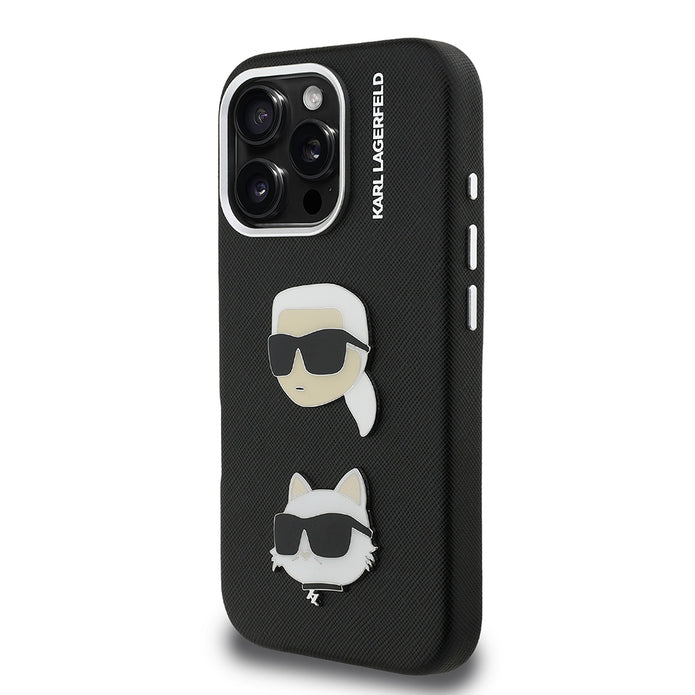Karl Lagerfeld iPhone 16 Pro K&C Heads Pin Kılıf