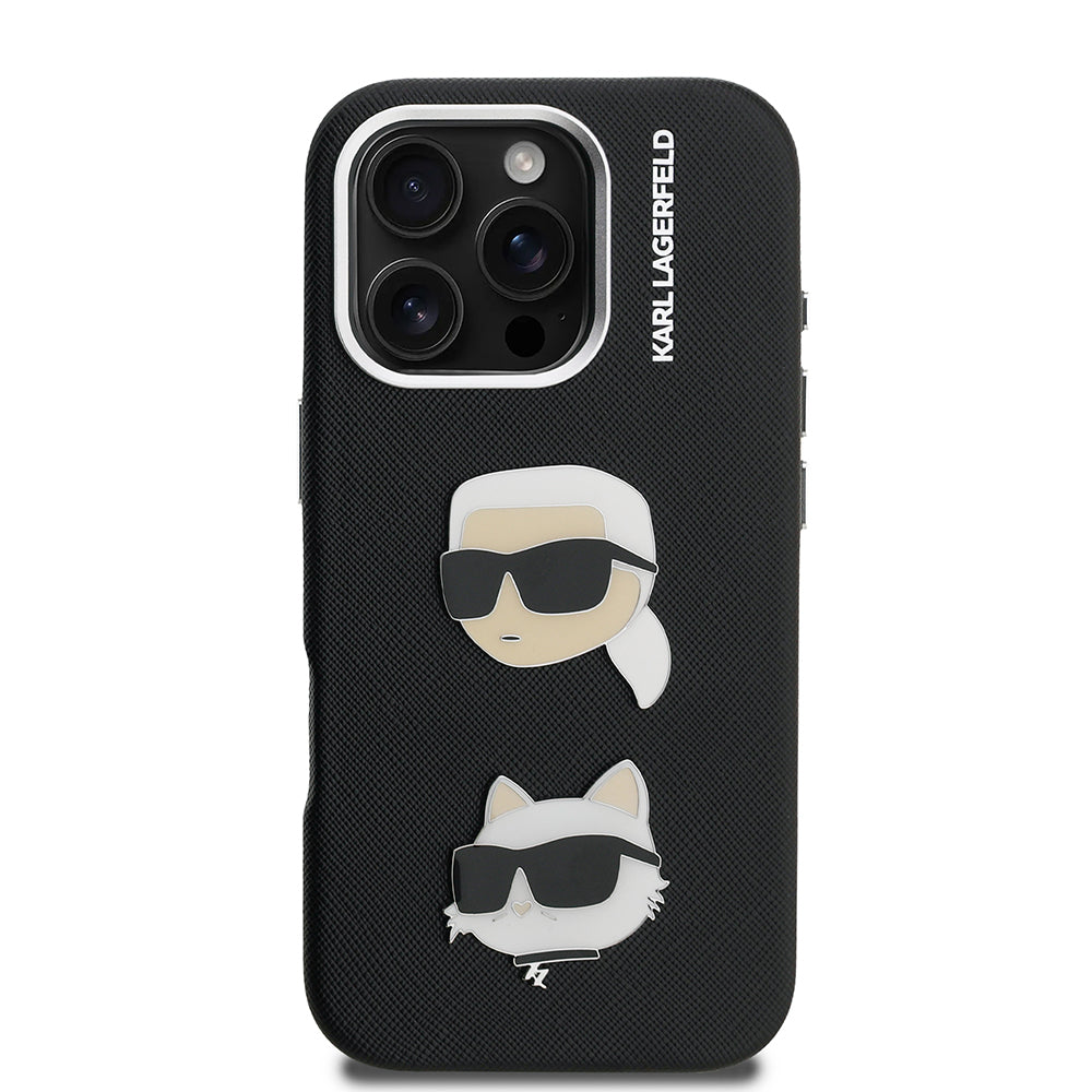 Karl Lagerfeld iPhone 16 Pro K&C Heads Pin Kılıf