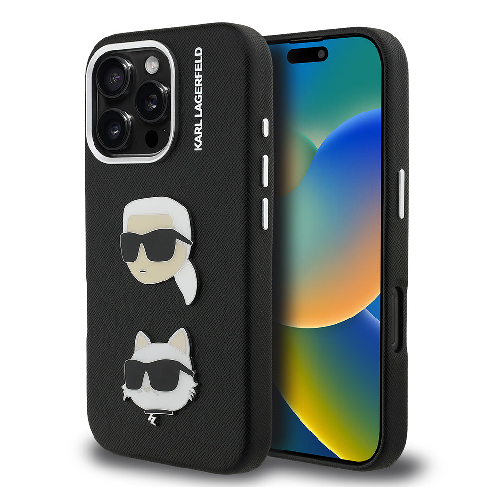 Karl Lagerfeld iPhone 16 Pro K&C Heads Pin Kılıf