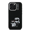 Karl Lagerfeld iPhone 16 Pro Karl & Choupette Sketch Logolu Silikon Kılıf