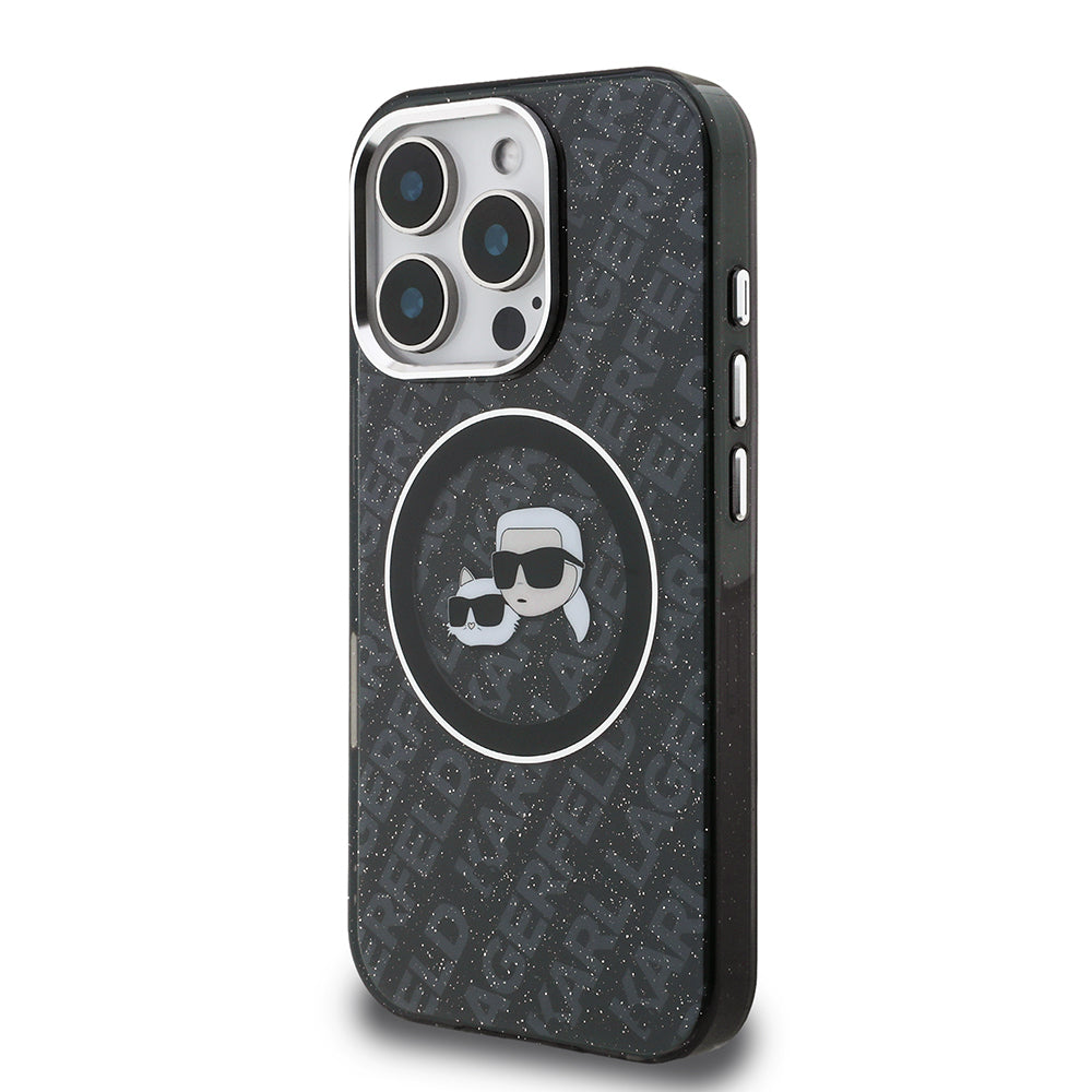 Karl Lagerfeld iPhone 16 Pro Choupette Heads Simli Kılıf