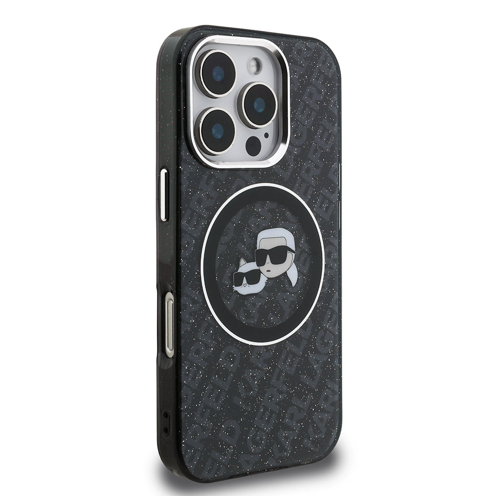 Karl Lagerfeld iPhone 16 Pro Choupette Heads Simli Kılıf