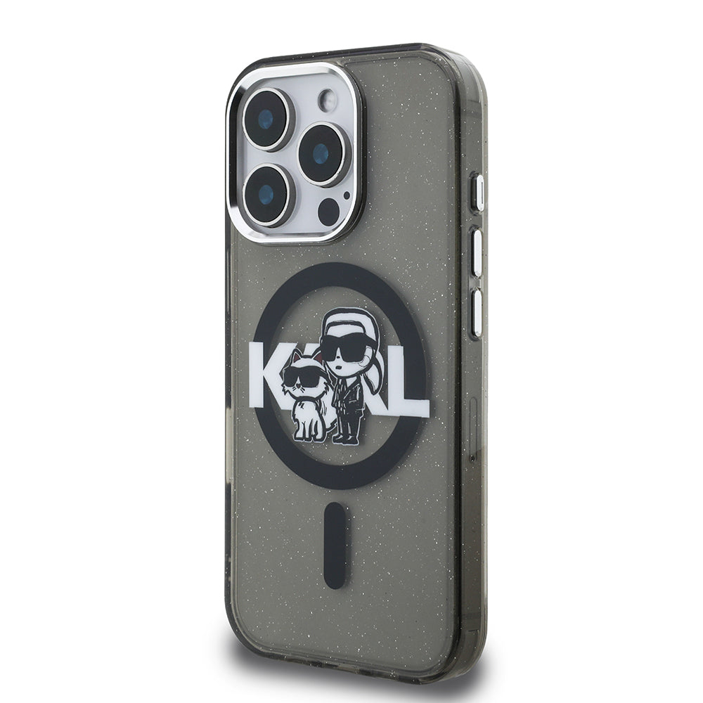 Karl Lagerfeld iPhone 16 Pro Choupette Sketch Simli Kılıf