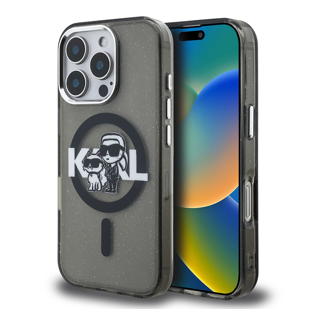 Karl Lagerfeld iPhone 16 Pro Choupette Sketch Simli Kılıf