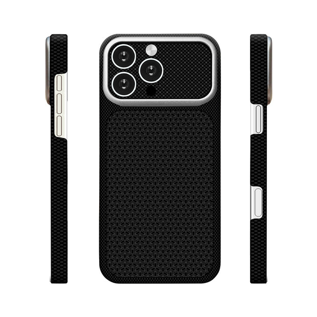 Zore Paris iPhone 16 Pro Nexel Dokulu Sert PC MagSafe Uyumlu Kılıf – Fotoğraf 1