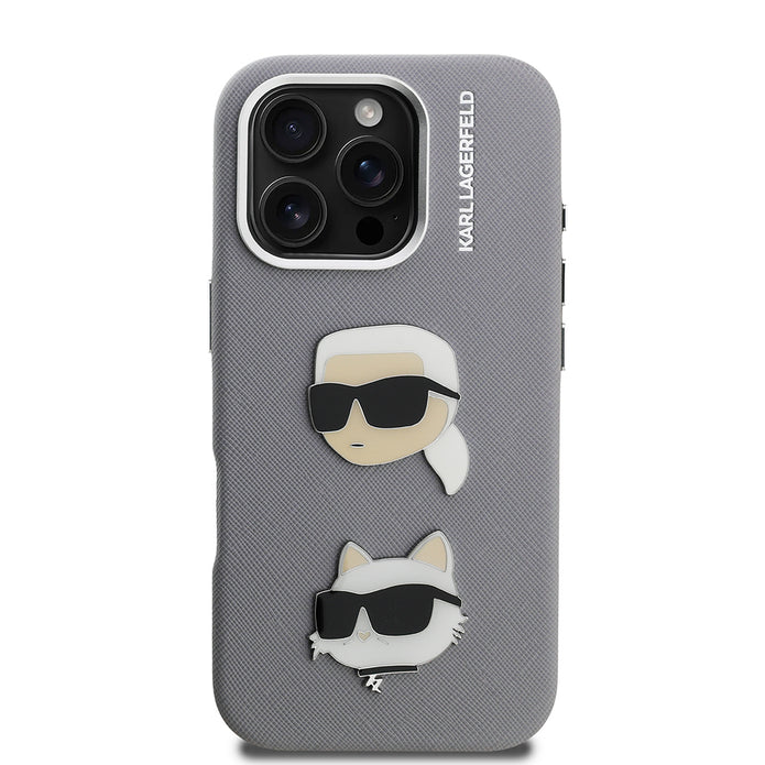Karl Lagerfeld iPhone 16 Pro Max K&C Heads Pin Kılıf