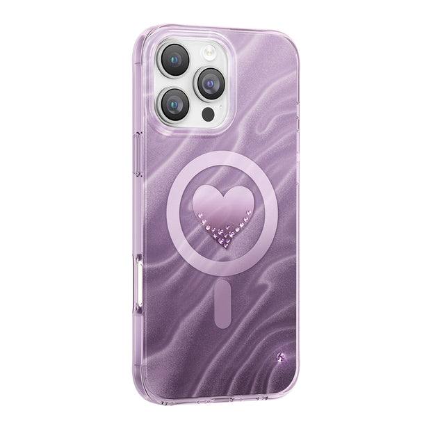 Zore Paris iPhone 16 Pro Max Rovix Kedi Gözü Kristal Detaylı PC TPU MagSafe Uyumlu Kılıf