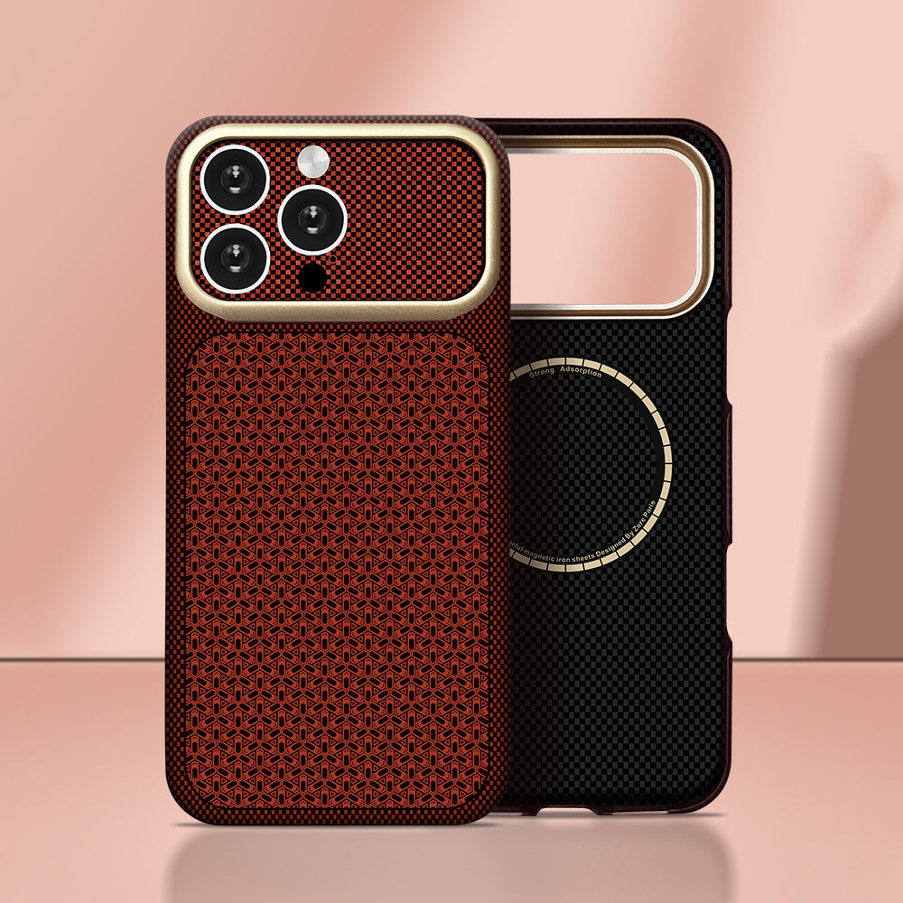 Zore Paris iPhone 16 Pro Max Nexel Dokulu Sert PC MagSafe Uyumlu Kılıf – Fotoğraf 4
