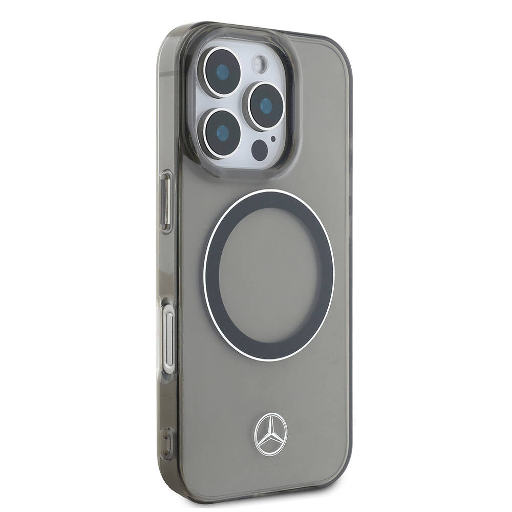 Mercedes Benz iPhone 16 Pro Max Silver Ring Şeffaf MagSafe Uyumlu Kılıf – Fotoğraf 5