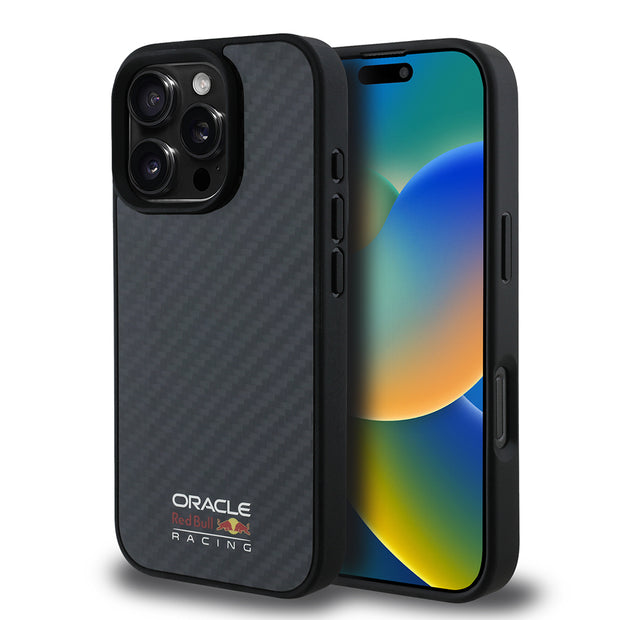 Red Bull Racing iPhone 16 Pro Max Karbon Fiber Logolu MagSafe Uyumlu Kılıf – Fotoğraf 1