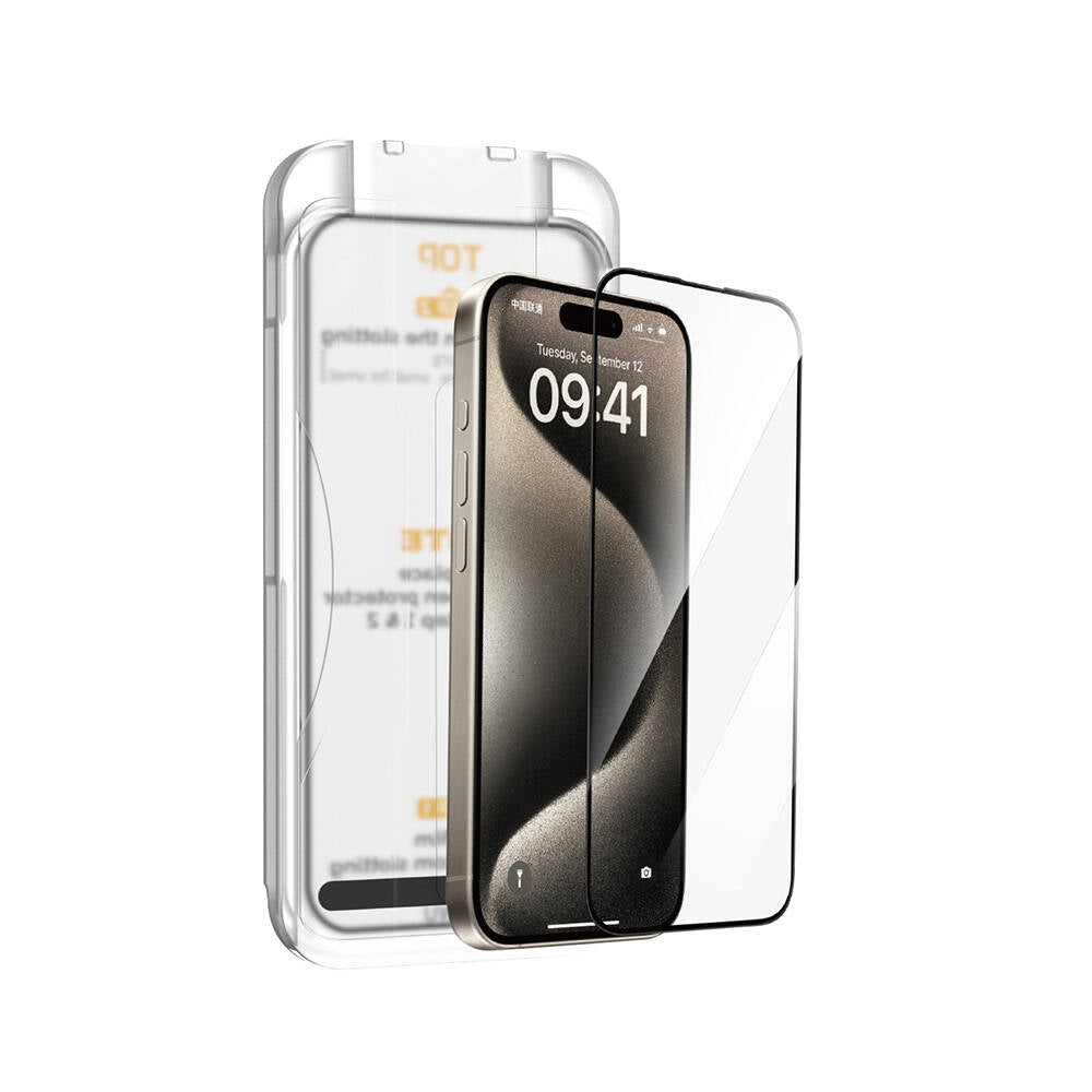 SQ-008 Easy Install iPhone 16 Pro Max Kolay Uygulamalı Ekran Koruyucu – Fotoğraf 4