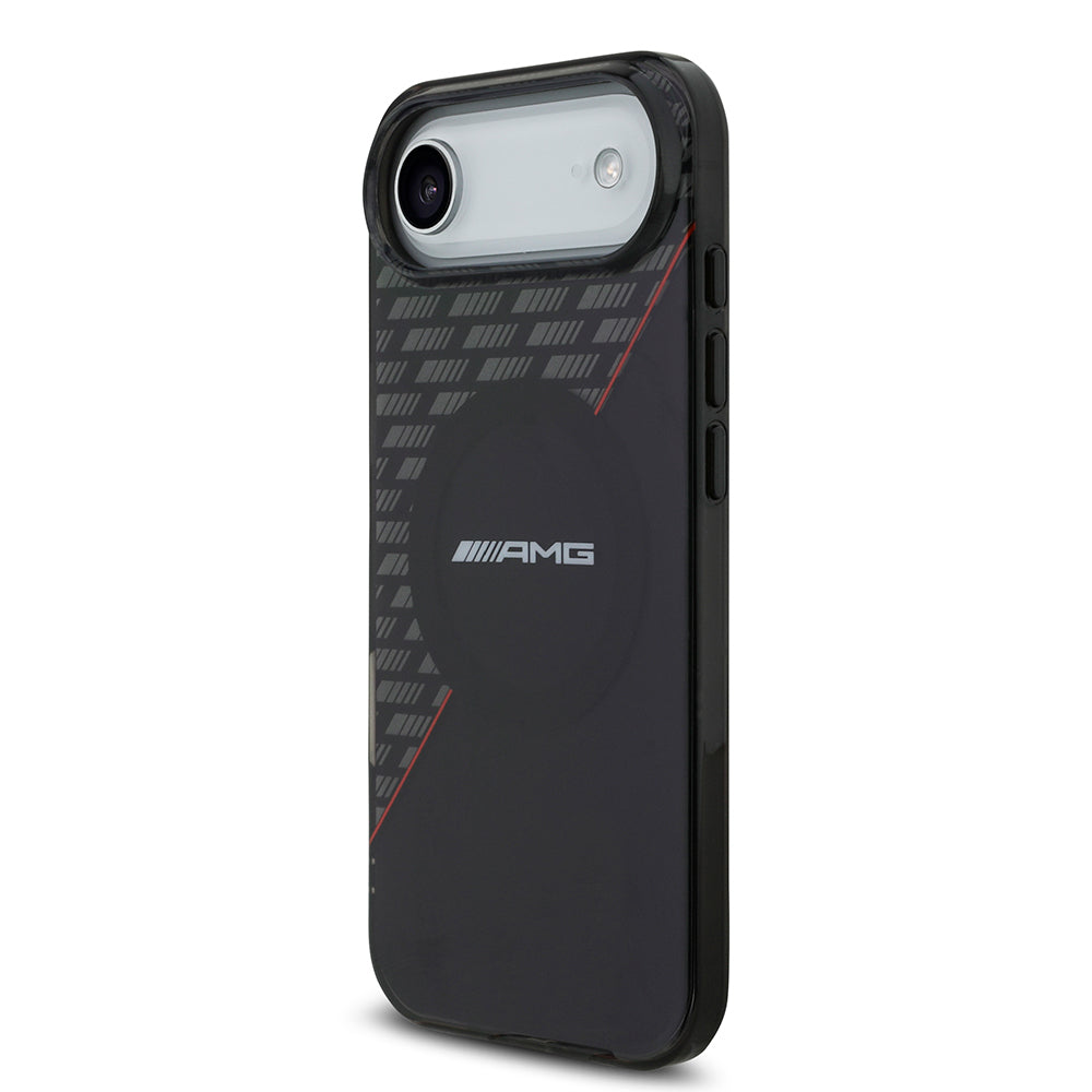 AMG iPhone 17 Air Uyumlu Çift Katmanlı Kırmızı Çapraz Çizgili MagSafe Uyumlu Kılıf – Fotoğraf 3