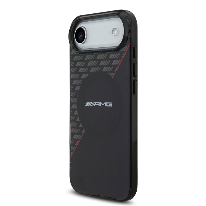 AMG iPhone 17 Air Uyumlu Çift Katmanlı Kırmızı Çapraz Çizgili MagSafe Uyumlu Kılıf – Fotoğraf 3