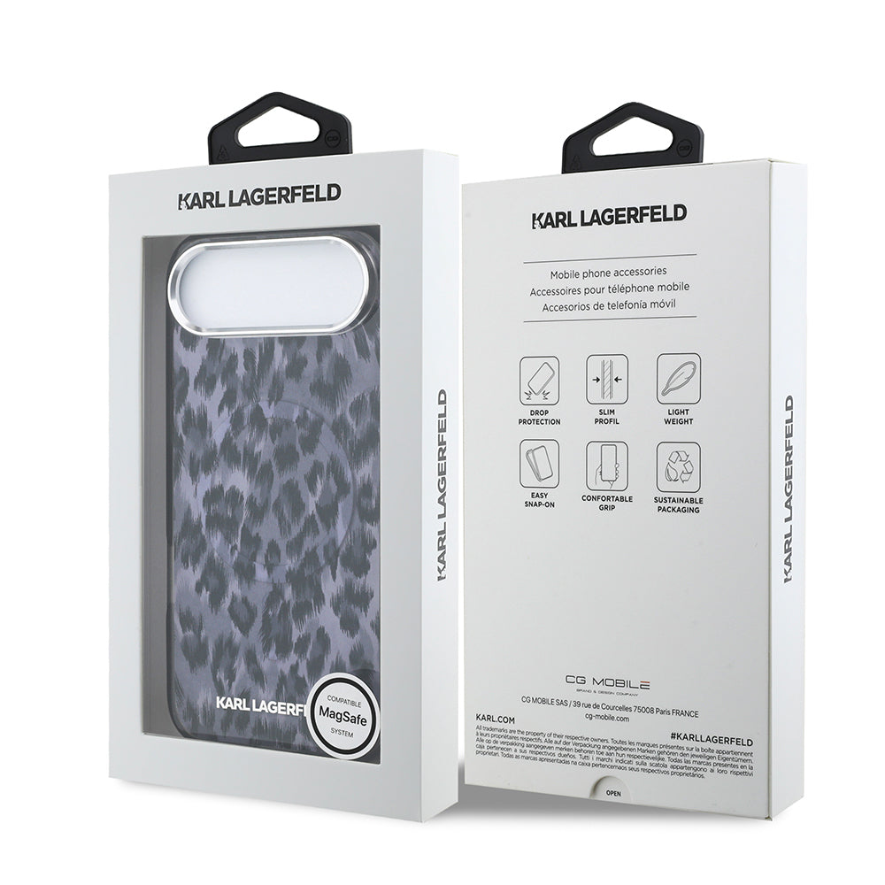 Karl Lagerfeld iPhone 17 Air IML Leopar Baskılı MagSafe Uyumlu Kılıf