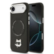 Karl Lagerfeld iPhone 17 Air Metal Kamera ve Butonlu Choupette PU Deri MagSafe Uyumlu Kılıf