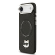 Karl Lagerfeld iPhone 17 Air Metal Kamera ve Butonlu Choupette PU Deri MagSafe Uyumlu Kılıf