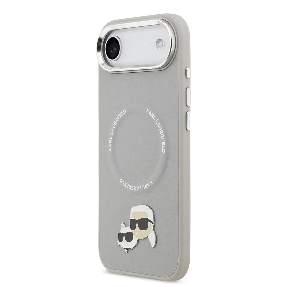Karl Lagerfeld iPhone 17 Air Metal Detaylı K&C PU Deri MagSafe Uyumlu Kılıf