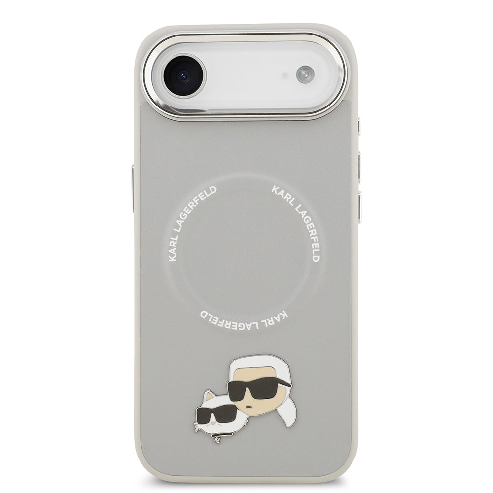 Karl Lagerfeld iPhone 17 Air Metal Detaylı K&C PU Deri MagSafe Uyumlu Kılıf